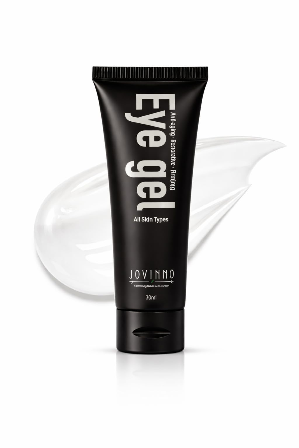 Jovinno Natural Eye Gel-Hydrating & Anti-Aging Hydrating Moisturizer-Restorative Daily Facial Cream for Wrinkles, Dry Skin & Radiant Complexion, 30ml