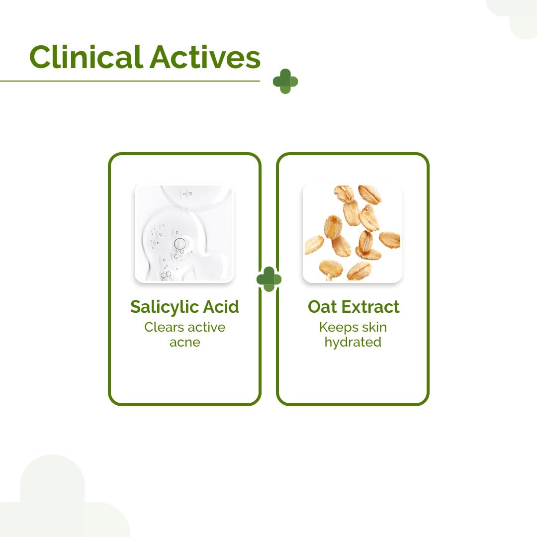 The Derma Co 1% Salicylic Acid Oil-Free Moisturizer For Face with Oat Extract Fights Active Acne Deeply Moisturizes 50 g