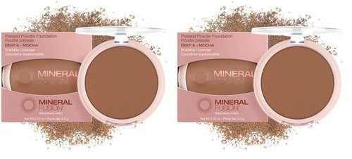 Mineral Fusion Pressed Powder Foundation, Deep 6, 0.32 Ounce (Pack of 2)