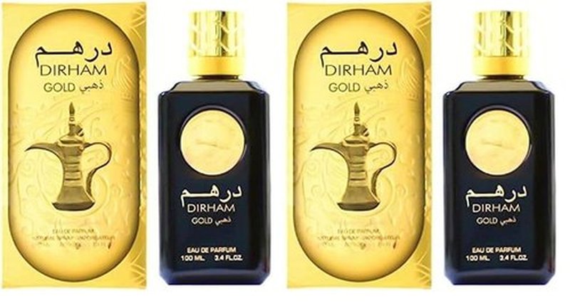 Ard al Zaafaran Dirham Gold Eau De Parfum Spray, 3.4 Ounce (Unisex) (Pack of 2)