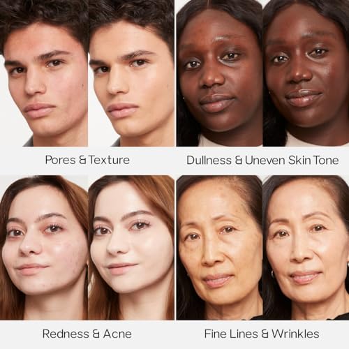 Saie Glowy Super Skin Tint Liquid Foundation - Weightless + Dewy Foundation with Lightweight Medium Coverage - Hydrating Face Makeup + Skin Care Serum Hybrid with Hyaluronic Acid - Shade 10 (1.01 oz)