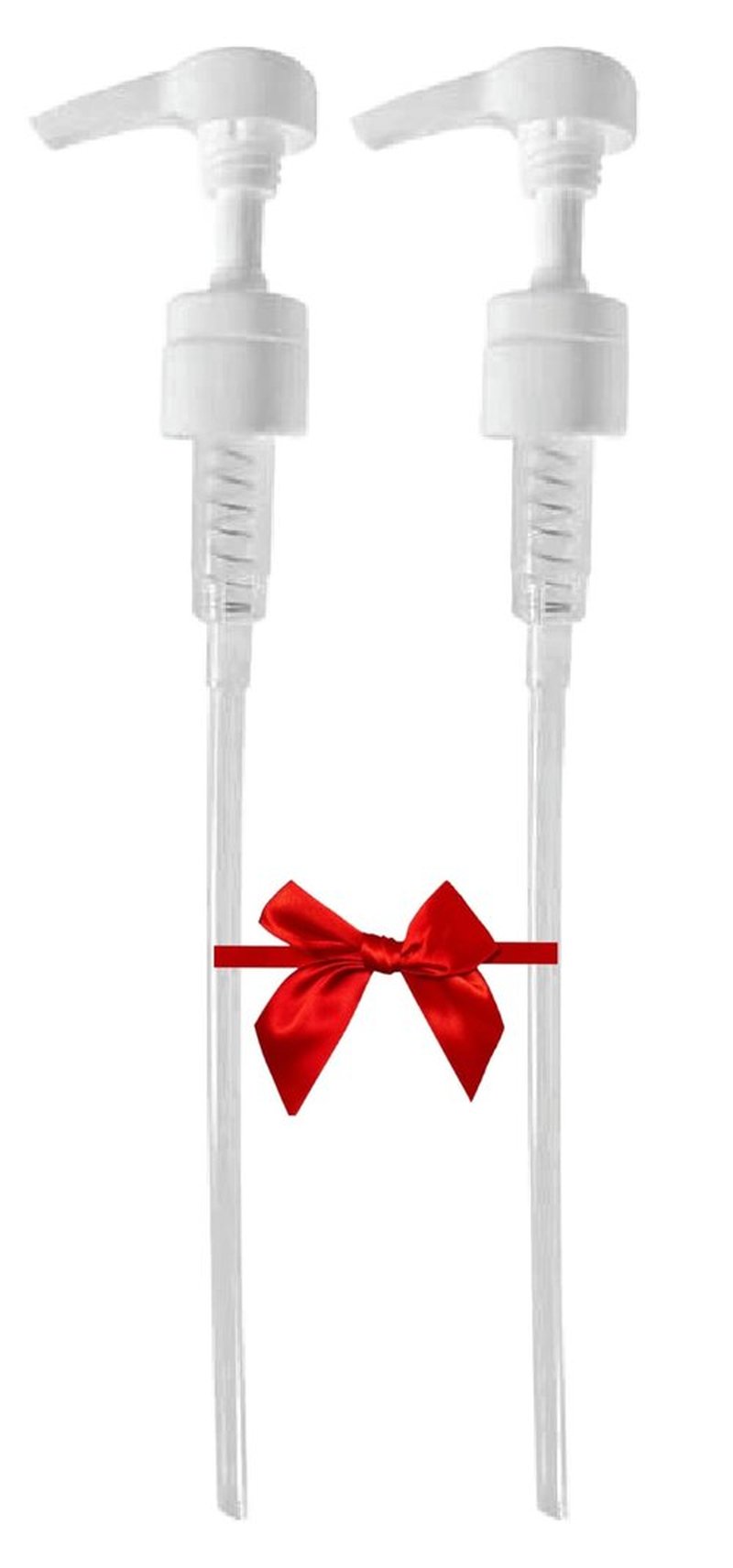 2-Pack Liter 33.8 oz Shampoo Conditioner Pump Dispenser | Fits Most Salon Brand Liter Size Bottles with a 1-inch Wide Opening | White | by Geti Beauty
