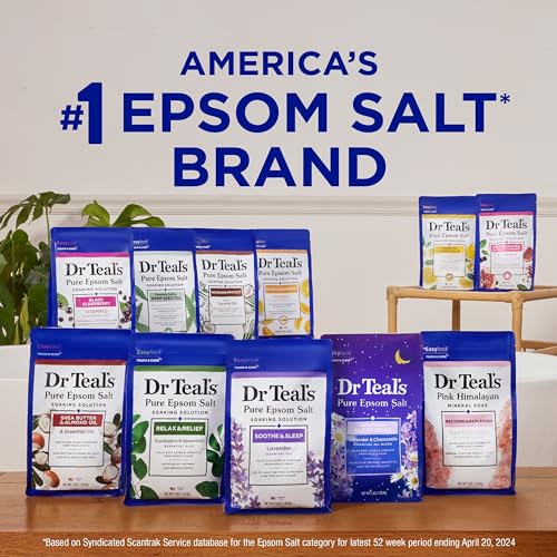 Dr Teal's Epsom Salt Magnesium Soak, with Shea Butter & Almond Oil, 3 lbs