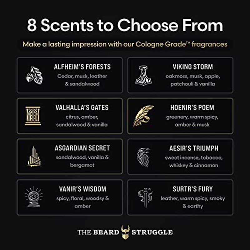 The Beard Struggle Radiance Beard Wash - Deep Clean & Hydrated Beard Care - Viking Beard Shampoo for Men (8 Fl oz) - Silver Collection- Gold Collection - Platinum Collection