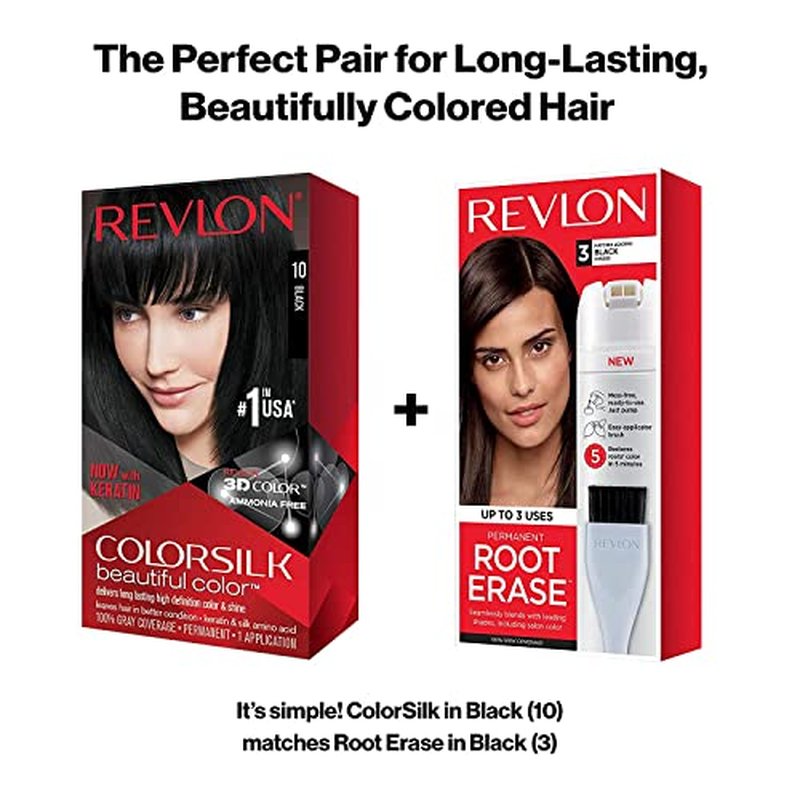 Revlon Permanent Hair Color, Permanent Hair Dye, Colorsilk with 100% Gray Coverage, Ammonia-Free, Keratin and Amino Acids, 41 Medium Brown, 4.4 Oz (Pack of 3)