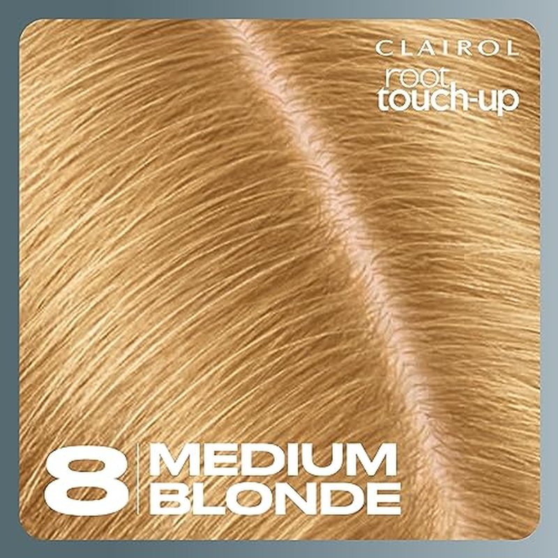 Clairol Root Touch-Up by Nice'n Easy Permanent Hair Dye, 8 Medium Blonde Hair Color, Pack of 2