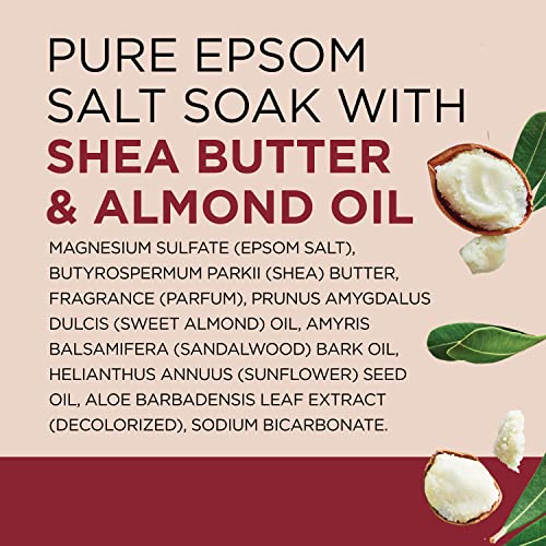 Dr Teal's Epsom Salt Magnesium Soak, with Shea Butter & Almond Oil, 3 lbs