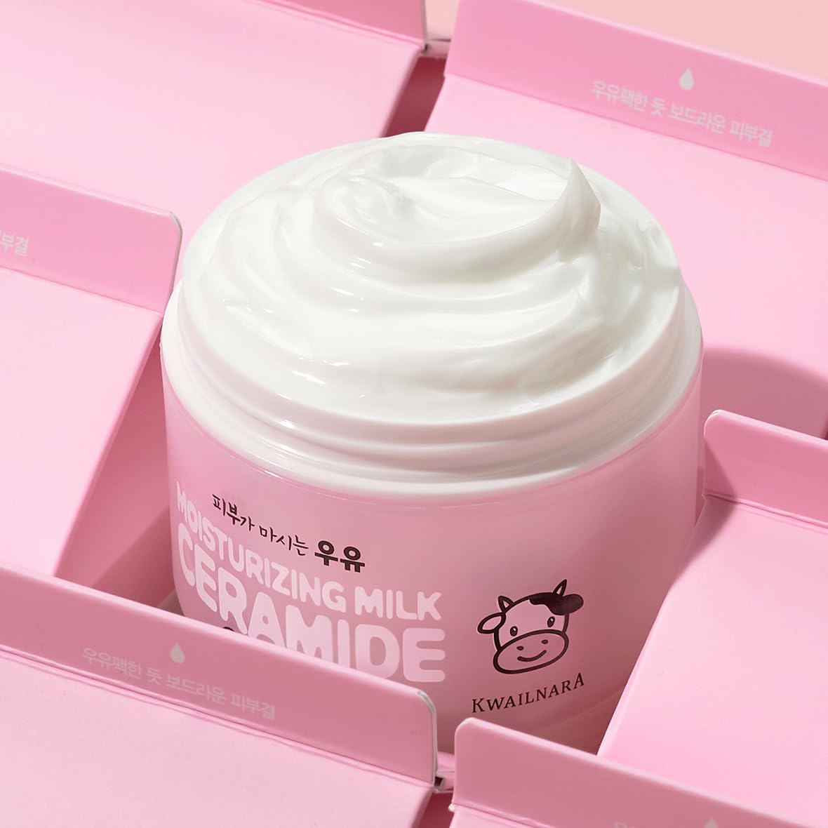 KWAILNARA Ceramide Milk Facial Moisturizer (3.38 Fl Oz) – Korean Face Moisturizer for Barrier Repair & Deep Hydration | Milk Protein, Royal Jelly & Strengthening Ceramides | Non-Greasy Daily Care