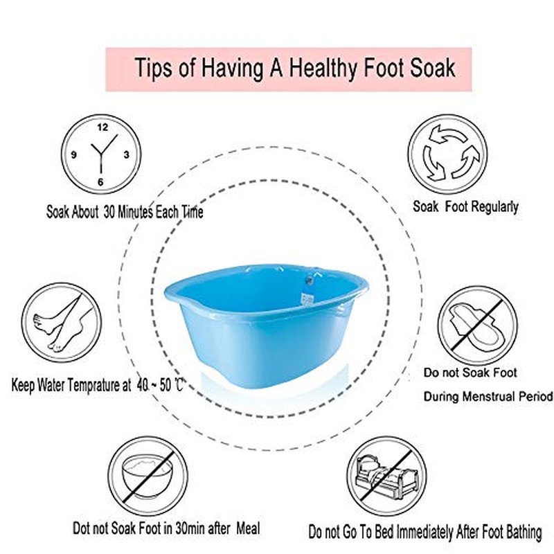 Lemoncy Plastic Foot Basin Foot Bath Spa Wash Bucket and Foot Massage Sturdy Foot Tub for Soaking Foot,Detox,Toe Nails, and Ankles,Pedicure,Portable Foot Tub Beige