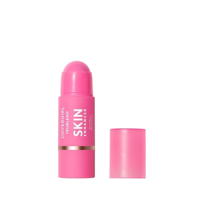 CoverGirl Trublend Skin Enhancer Balm Stick, 230 Bubblegum Pop, Blush Stick, Vegan Formula, Easy to Use, Glides on Effortlessly, Non-Greasy, Doesn't Crease, 0.21oz