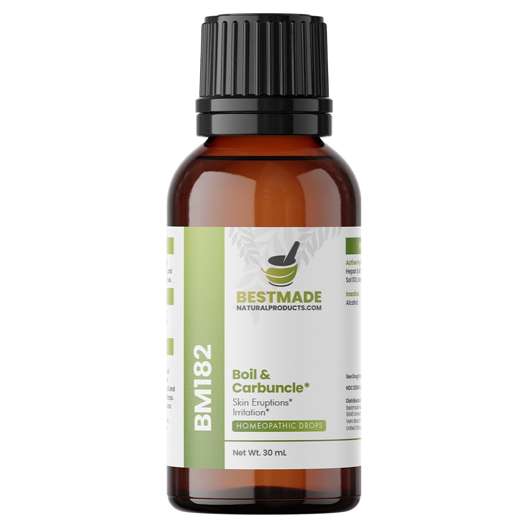 Bestmade Natural Products Boil & Carbuncle BM182 - Maximum Strength Natural Remedy that Helps Remove Boils, 30mL Drops