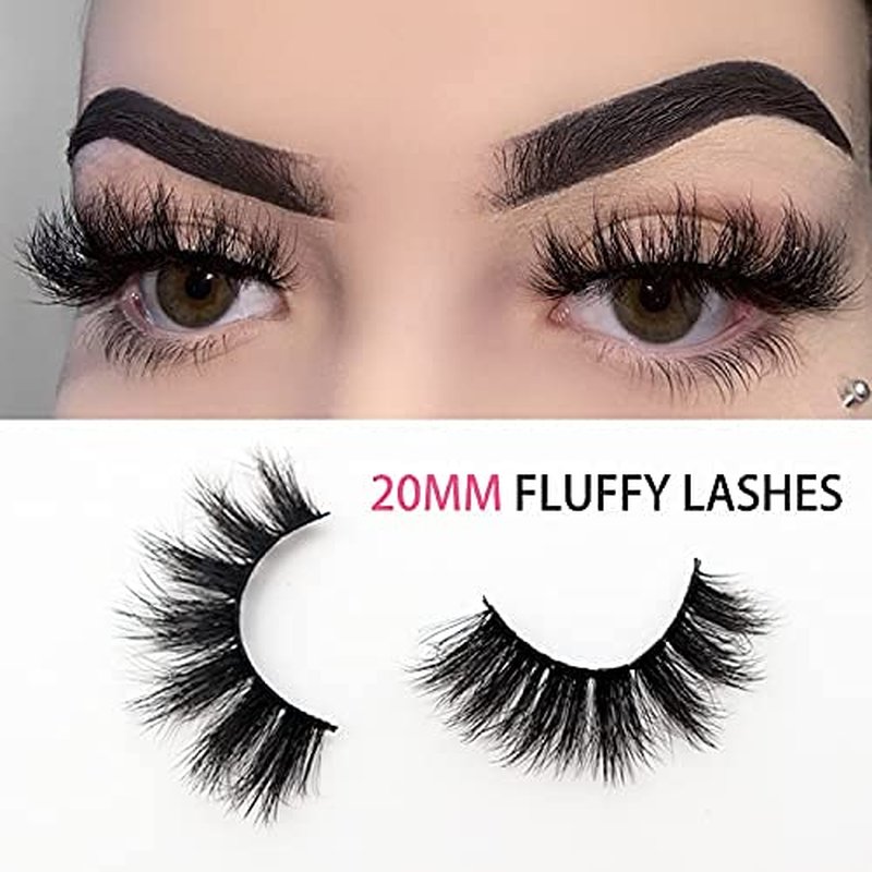 Veleasha Lashes 5D False Eyelashes Handmade Eye Lashes Fluffy Fake Lashes Eyelashes Dramatic Look 7 Pairs Luxurious Volume Fake Eyelashes Pack (801)