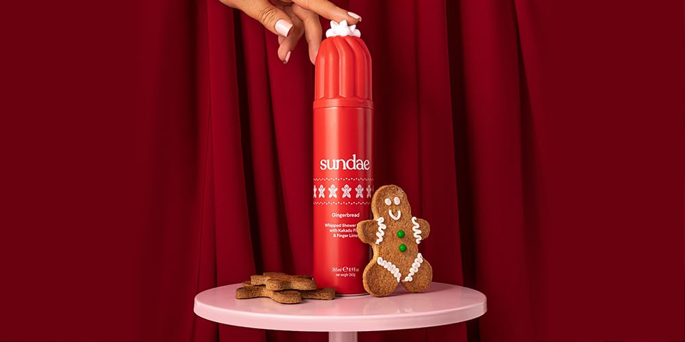 sundae Limited Edition Gingerbread Whipped Body Wash Shower Foam with Kakadu Plum & Finger Lime 8.9 fl oz, 265ml