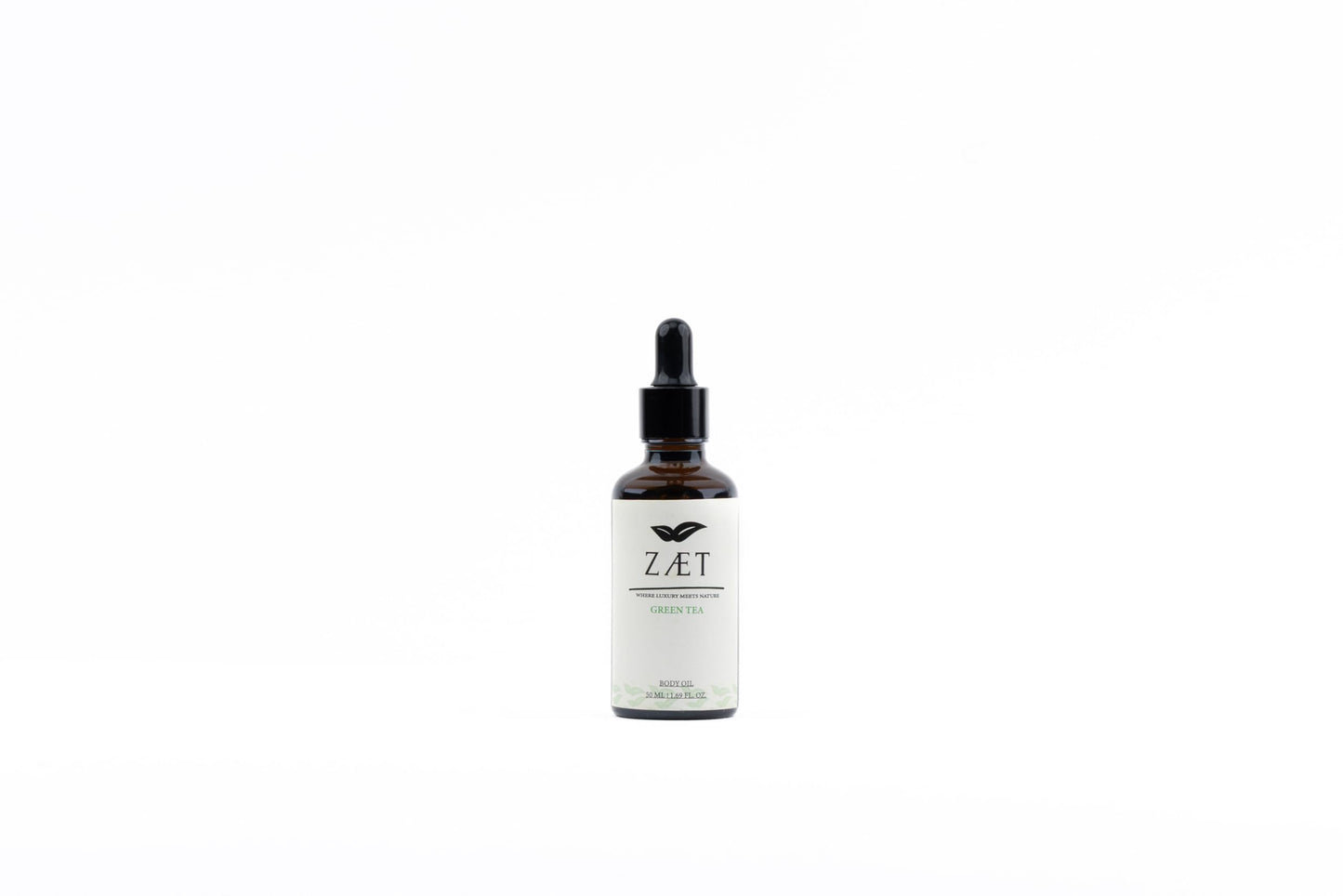ZAET Green Tea Scented Body Oil 50 ml – After Shower Use – Ultra-Moisturizing with a Fresh, Refined Fragrance – Helps Improve Skin Elasticity – Essential Skin Care for Men & Women