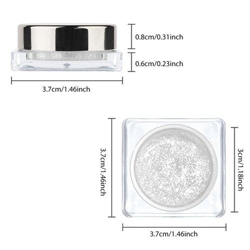 Eyeshadow Single Shimmer, High-Pigment Monochrome Eye Shadow Pressed Powder, Everyday Velvety Silky Eye Makeup Looks, Professional Long-Lasting Waterproof Single Eyeshadow Palette, 01# Sparkle white