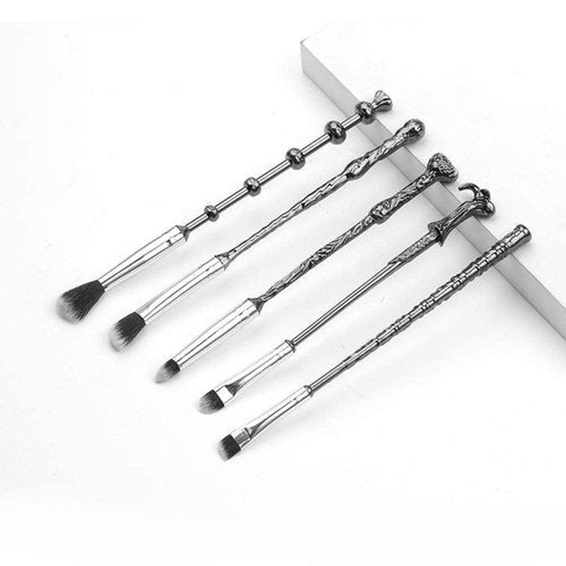 5 PCS Harry Gifts Potter Makeup Brushes Wand Brushes Set for Foundation Blending Blush Concealer Eyebrow Face Powder