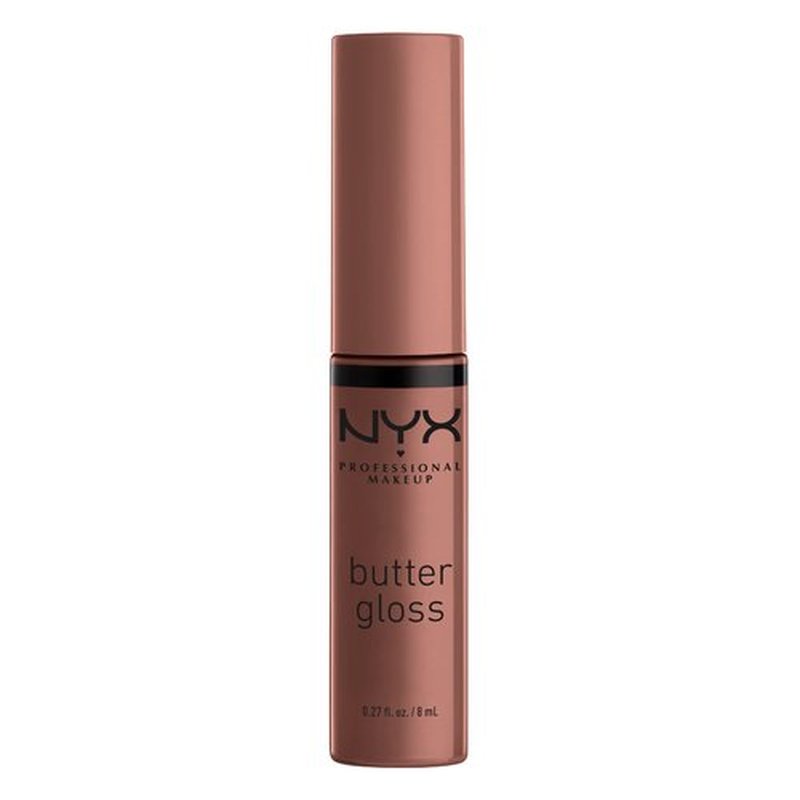 NYX PROFESSIONAL MAKEUP Butter Gloss Brown Sugar, Non-Sticky Lip Gloss - Butterscotch (Neutral Light Brown)