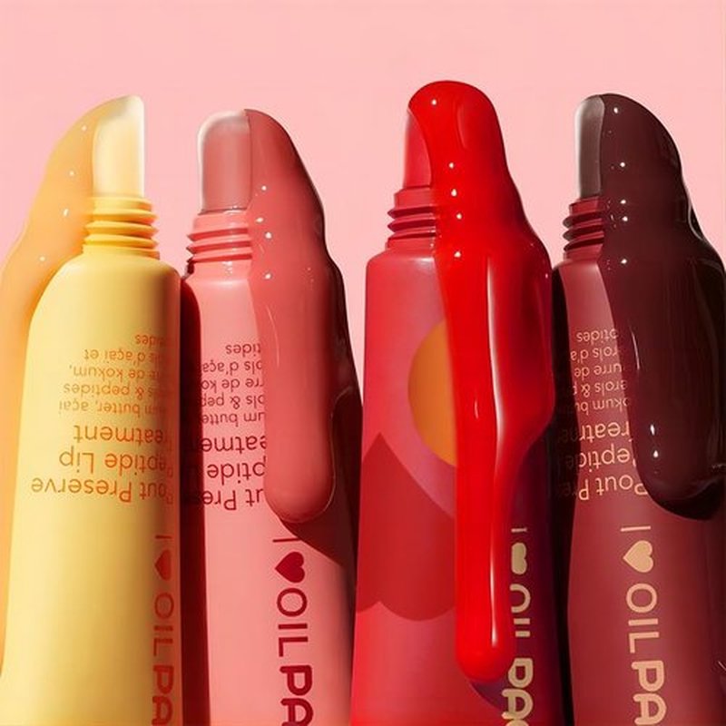 Pout Preserve Peptide Lip Treatment, lip balm，lip peptide，pout preserve summer lip gloss (Strawberry Sorbet)