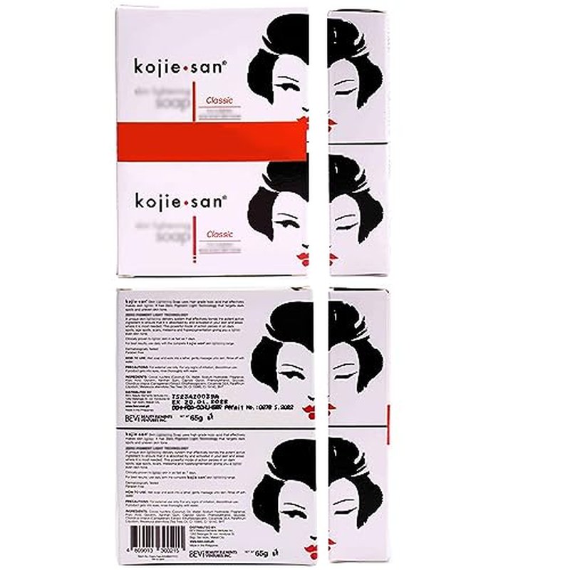 Kojie San Skincare Bundle - Facial Brightening Set with 2 Bars of Kojic Acid Soap, Face Cream & Exfoliating Face Brush