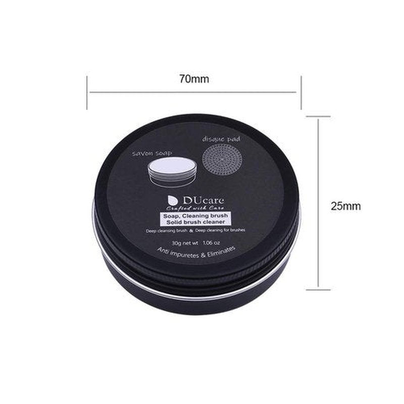DUcare Makeup Brush Cleaner Makeup Brushes Solid Soap Cleanser with Color Removal Sponge Brush Cleaning Mat, Silicone Makeup Cleaning Cosmetic Cleaner Blenders Shampoo Removes Shadow Color