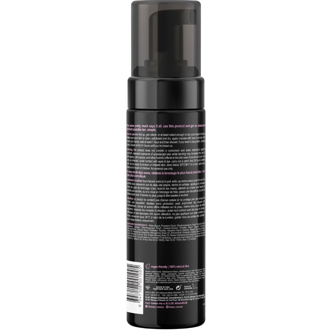 Ultra Dark Self Tanner Kit - Fast Bronzing Foam & Mitt Applicator, 6.7 Fl Oz | Vegan Sunless Tanning Solution