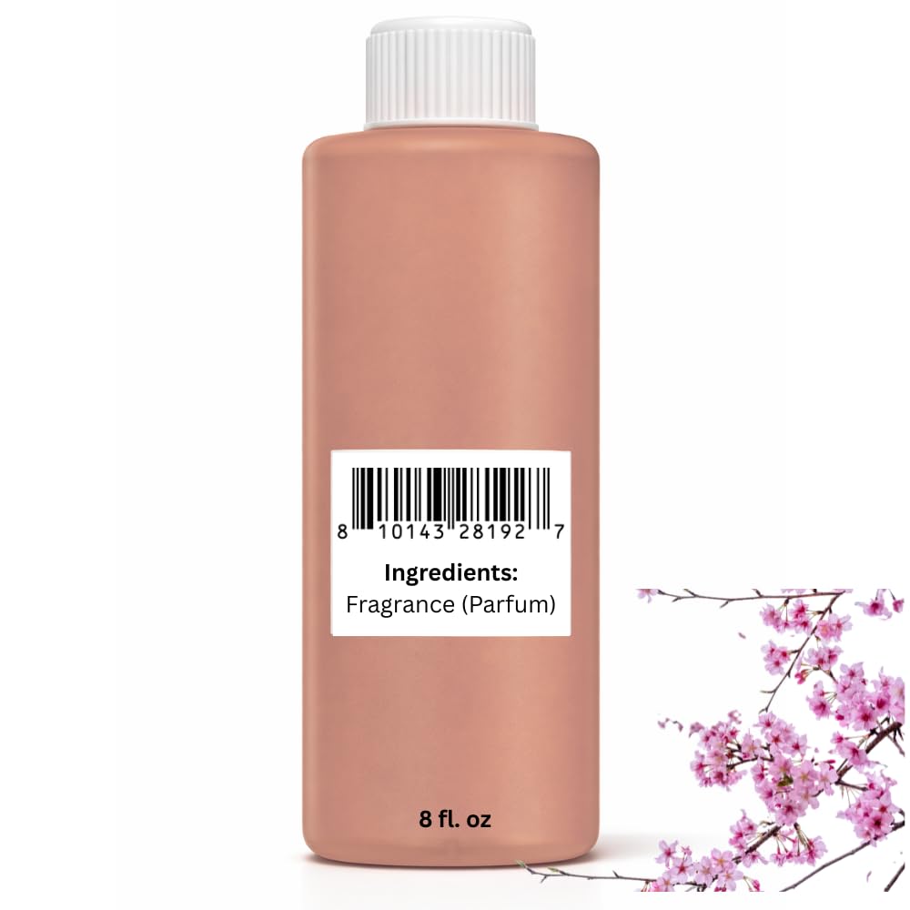 Aroma Depot 8 fl oz Japanese Cherry Blossom Fragrance Oil – Scent for Candle Making, Soap Making, Wax Melts, Diffusers, Body Oil Blends & Incense (240ml)