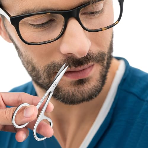 NATZERAT 5-Piece Set of Facial Hair Small Trimmer Scissors For Men's and Women's Hair is suitable,Eyebrow, Nose Hair, Mustache, Beard, Eyelashes