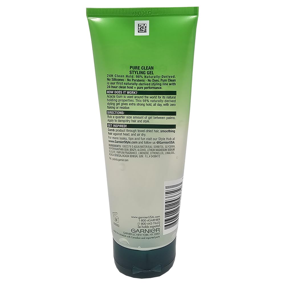 Garnier Fructis Style Pure Clean Styling Gel, 6.80 Oz ( Pack of 6)