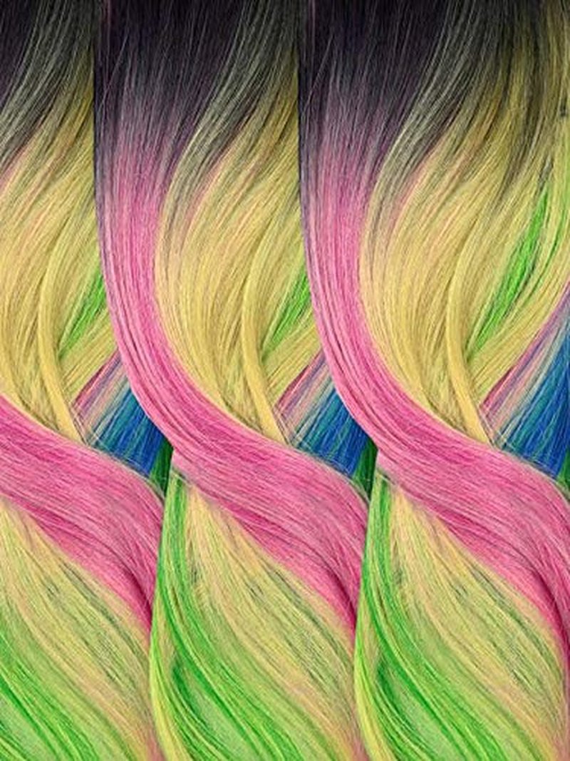 Zury Sis Synthetic Sassy 6" Deep Half Moon Part Wig - H MAX (SOM RT RAINBOW)