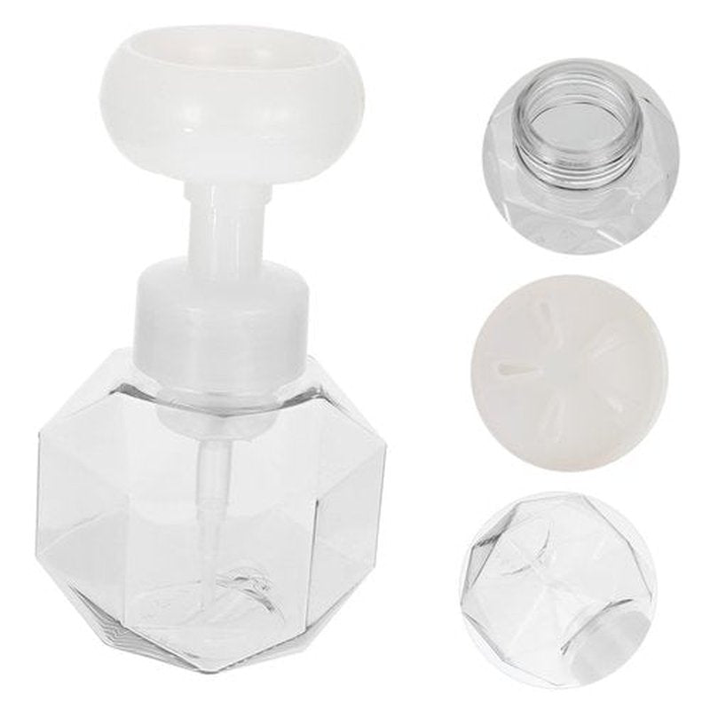 HOLIDYOYO Sparkling Bottle Facial Bottle Empty Shampoo Bottle Bathroom Lotion Dispenser Foam Soap Bottles Refillable Foaming Bottle Foam Dispenser Bubble Transparent Top Pp Material