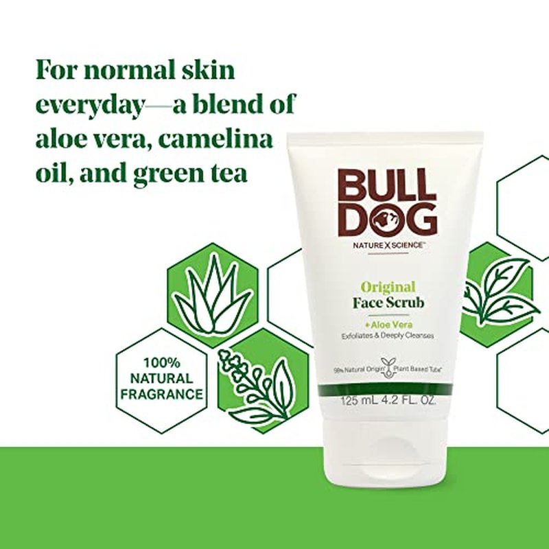 Bulldog Mens Skincare and Grooming Original Face Scrub, 4.2 Fluid Ounce - Pack of 2