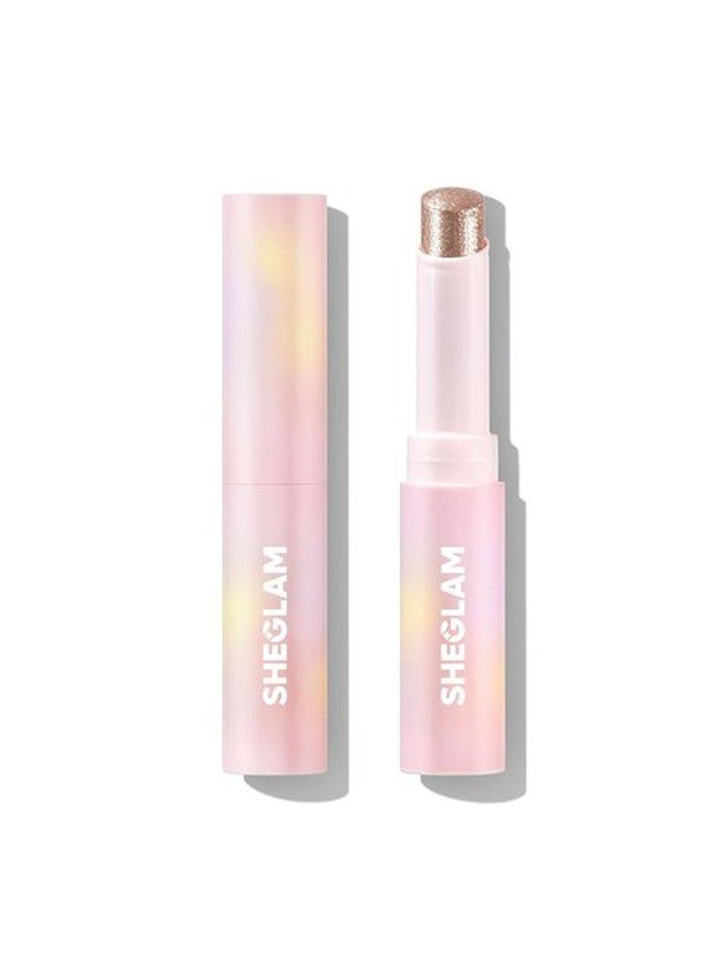SHEGLAM Crystal Jelly Glaze Stick Eye Shadow Stick Eyeliner Brightener Pencil Crayon with Brush Easy to Blend Long Lasting Shimmer Eyeshadow Stick-Starlit Silver