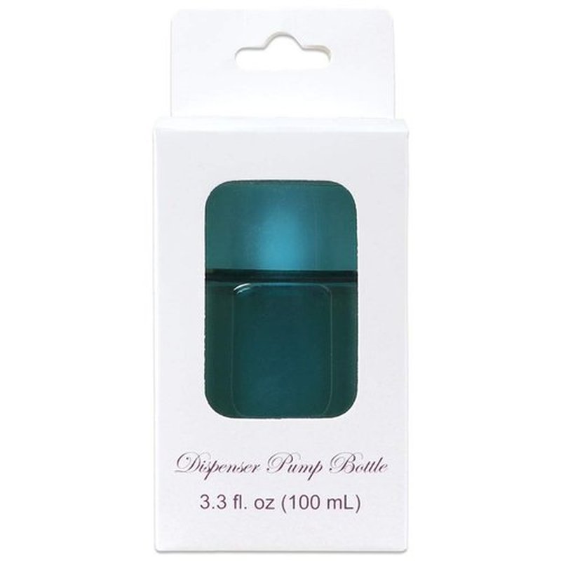 3oz Push Down Pump Dispenser Flip Top Cap Refillable Empty Bottle - Color: Teal - Lockable Travel Cosmetic Packaging Empty Bottle for Nail Polish Manicure