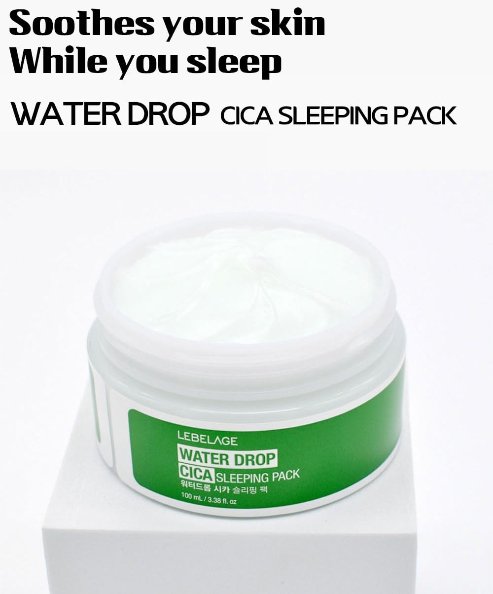 LEBELAGE Korean Face Cream for Women | Overnight Hydrating Facial Moisturizer for Sensitive Dry Skin | Moisture Barrier Cream, Firming Wrinkle Care, Glass Skin | 3.38 fl oz (Cica)