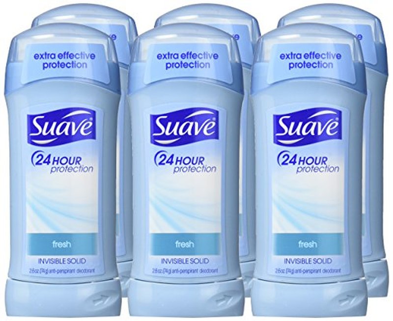 Suave Deodorant for Women, Fresh – Invisible Solid Antiperspirant Deodorant Stick, 48H Protection, 2.6 Oz Ea (Pack of 6)