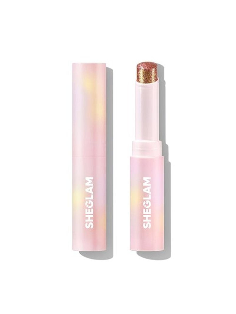 SHEGLAM Crystal Jelly Glaze Stick Eye Shadow Stick Eyeliner Brightener Pencil Crayon with Brush Easy to Blend Long Lasting Shimmer Eyeshadow Stick-Fuchsia Fun
