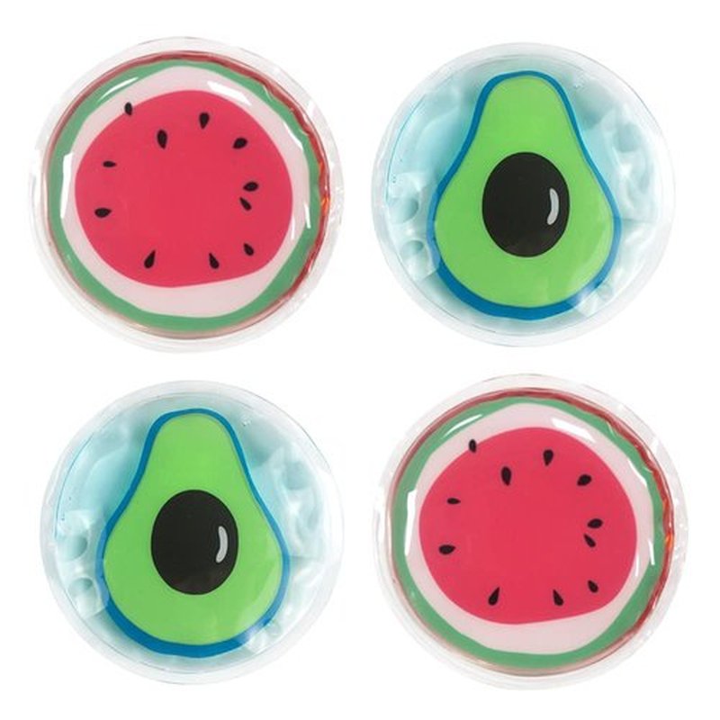 Hot and Cold Eye Pads, Reusable Eye Patches - Soothing, Revitalizing, Puffiness, Refresh, Relieves Stress, Relax, Relieves Puffiness and Tension(2 Watermelons + 2 Avocados)