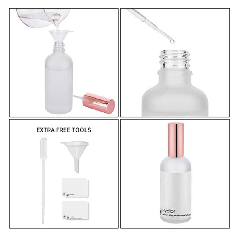 Hydior Small Glass Spray Bottle, Perfume Atomizer, Fine Mist Spray, 3.4oz, 2 Pack