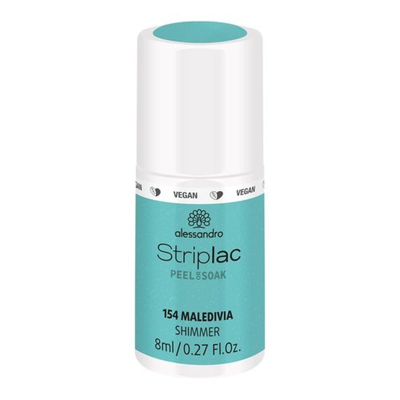 alessandro Striplac Peel or Soak Nail Polish -154 Maledivia for Women - 0.27 oz