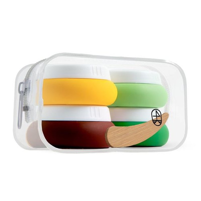 Travel Containers for Toiletries - Small Travel Containers for Creams - 4 Pack of 20mL TSA Approved Travel Bottles with Clear Bag, Leak-Proof Silicone Travel Jars for Toiletries (Forest)