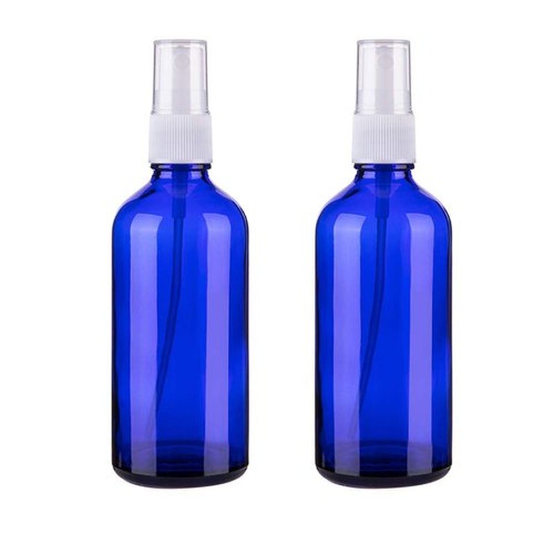 Hydior Glass Spray Bottles for Essential Oils, 3.4oz Empty Small Fine Mist Spray Bottle 2 Pack