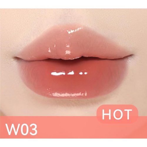 ChongTai 1 PC AZTK Long Lasting Melting Jelly Mirror Effect Solid Moisturizing Lipstick, Jelly Lipstick, Mirror Effect Solid Lip Glaze, Lip Plumper Lipstick (W03, 1.9g)