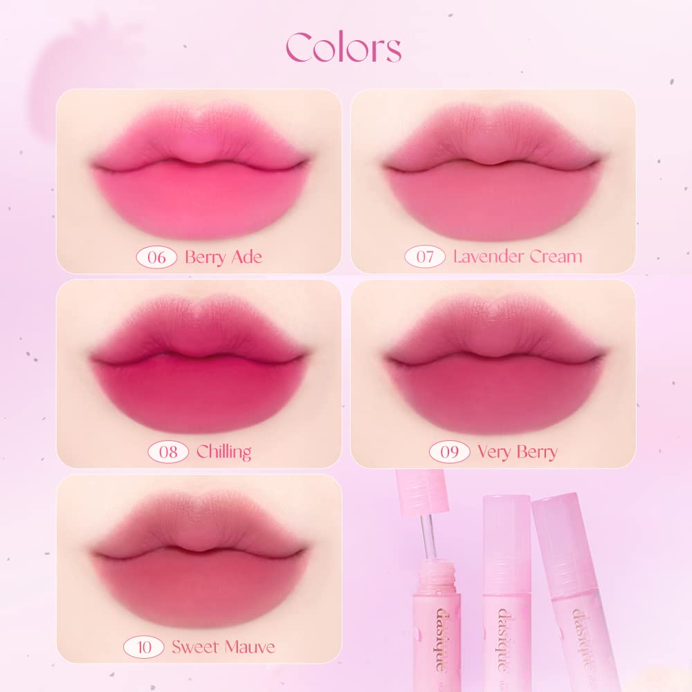dasique Water Blur Tint #09 Very Berry | Berry Smoothie Collection | Vegan, Cruelty-free | Watery formula transfroming into silky finish