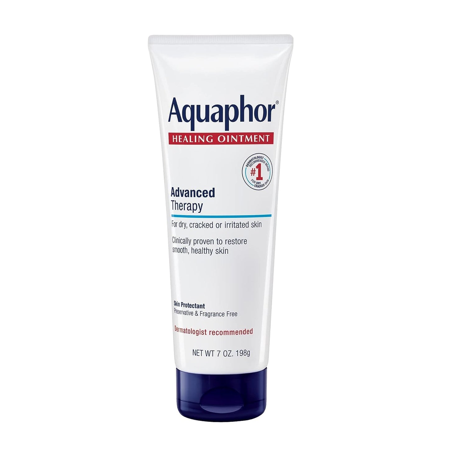 Aquaphor Healing Ointment 7 oz Tube - Moisturizer for Dry Skin, Hands, Heels, Elbows & Lips - 2 Pack