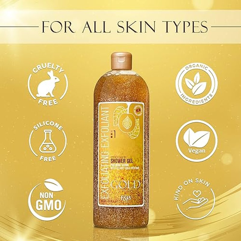 FAIR & WHITE Gold Precious Scrub Exfoliating Body Wash 31.8 fl. oz. / 940 ml