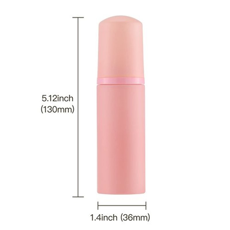 Tekson 30PCS Soap Foam Bottle (2 oz), Empty Travel Foaming Lash Shampoo for Cleanser, Dispenser (Pink Cap)