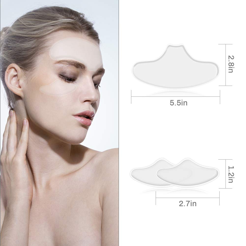 QIEIMUFHD Anti-Wrinkle Chest Pads 100% Medical Grade Care Décolleté Pads Silicone Chest Pads Smooth & Prevent Wrinkles Patches, Comfortable, Safe & Cruelty-Free Reusable