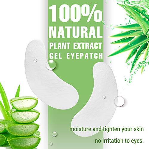 GreenLife 300 Pairs Eye Pads, 100% Naturel Eyelash Extension Under Eye Gel Pads patches kit Collagen with Aloe Vera Hydrogel Eye Patches set for Eyelash Extension Supplies Tools (50 150 300 Pairs)