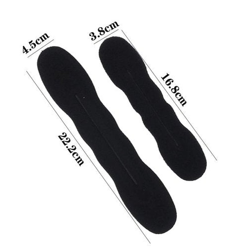 4 Piece Magic Hair Bun Maker, Foam Sponge Shape Hair Accessories, Donut Hair Bun Maker, Hair Styling Maker Tool For Buns, Magic Hair Clip Diy Professional, Puffy Hair Diy(White)