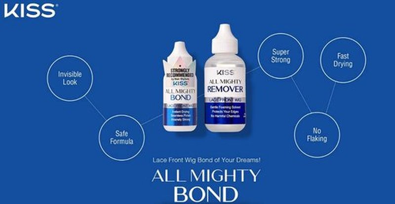 Kiss All Mighty Bond Lace Front Wig Glue and Remover Kit